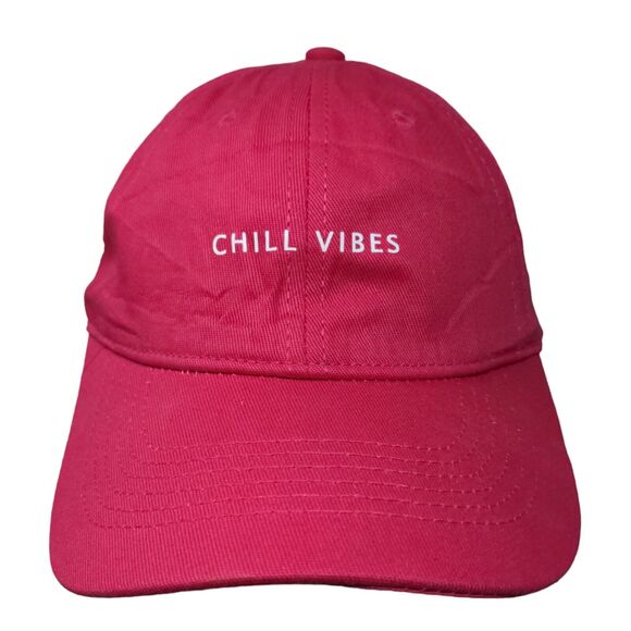 Chill Vibes Slideback Hat Pink One Size Adjustable Outdoor 6 Panel - Picture 1 of 8